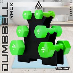 ADRENEX Set Of 6 Hexagon Fixed Weight Dumbbell - 12kg-41
