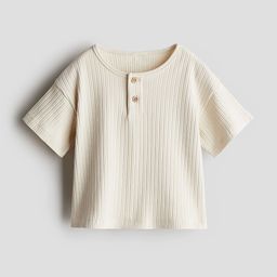 H&M Girls Ribbed Henley Tops-image-86