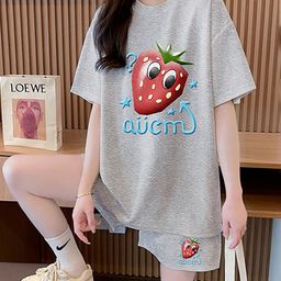 JC Mode Printed Round Neck T-Shirt With Shorts Co-Ords-image-97