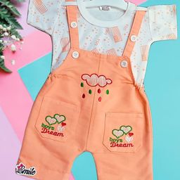 BAESD Infants Printed Dungaree With T-Shirt-19