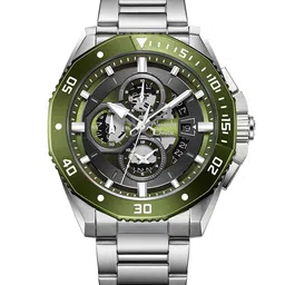Alexandre Christie Men Skeleton Dial & Bracelet Style Straps Analogue Watch 6679MCBTOGN-19