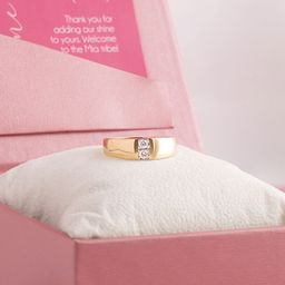 Mia by Tanishq Men14Kt Yellow Gold- Plated AD Stone Studded Finger Ring-image-83