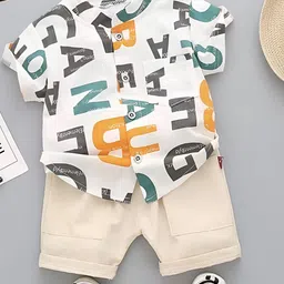 TinyBrezy Kids Printed Short Sleeves Shirt With Shorts-33