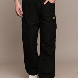 FCUK Men Relaxed Loose Fit Cargos Trousers-image-93