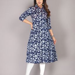 KANNAHI  Women Floral Printed Pure Cotton A-Line Kurta-image-69