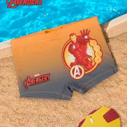 Yellow Bee Boys Iron Man Swim Bottoms-image-78