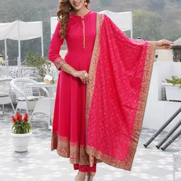 Jaitpuriya Women Floral Printed Regular Kurta with Palazzos & With Dupatta-image-44