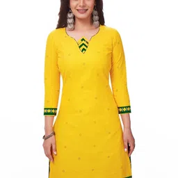 Unstitched Printed Cotton Blend Kurta & Patiyala Dress Material with Dupatta-image-94