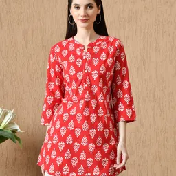 Anouk Rustic Women Ethnic Motifs Printed Pure Cotton Straight Kurti-picture-15