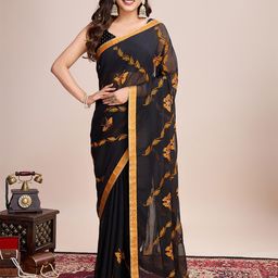 Rangtulika Ethnics Embellished Embroidered Silk Blend Saree-picture-10