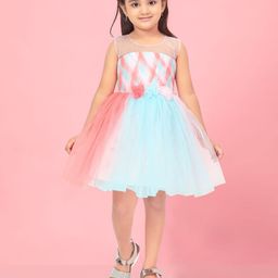 BAESD Print Net Fit & Flare Dress image 1