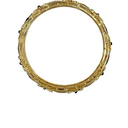 AARNAA Set Of 2 Gold-Plated Kundan Studded Bangles image 4