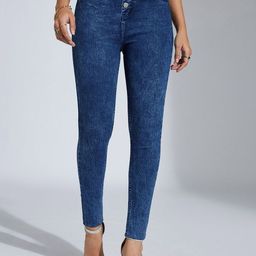 Miss Chase Women Skinny Fit High-Rise Heavy Fade Stretchable Jeans-picture-31