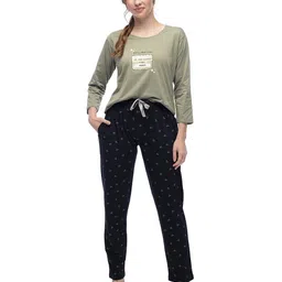 Lotik Women Printed Pure Cotton Night suit-image-42