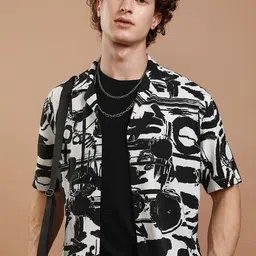 KETCH Men Opaque Abstract Printed Casual Shirt-image-52