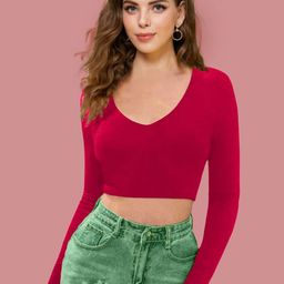 Dream Beauty Fashion Women Fitted Crop Top-image-56