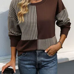 StyleCast x Revolte Women Checked Sweatshirt-62