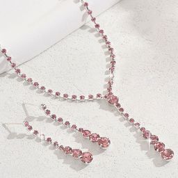Peora Silver-Plated Crystal-Studded Jewellery Set-30