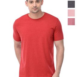 COLOR CAPITAL Unisex Pack Of 4 Solid Round Neck Cotton T-shirts-image-98