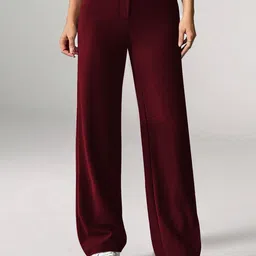 KERI PERRY Women Relaxed Straight Leg High-Rise Trousers-image-35