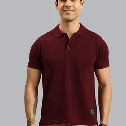 THE BEETEL HOUSE Mens Solid Polo Neck Short Sleeve Regular Fit T-shirt-image-83