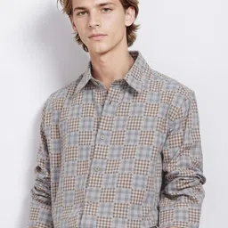 RARE RABBIT Men Comfort Opaque Checked Casual Shirt-image-31