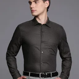 Louis Philippe Pure Cotton Classic Checked Formal Shirt-picture-13