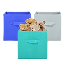 Kuber Industries Green & Blue 3 Pieces Durable Multi-Utility Organisers-57