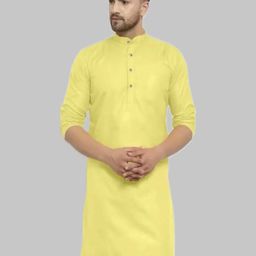 ANUJ FASHION Men Cotton Solid Straight Kurta-image-53