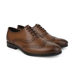 House of Pataudi Men Textured Formal Derbys-image-90