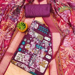 LeeliPeeri Designer Embroidered Unstitched Dress Material-image-10