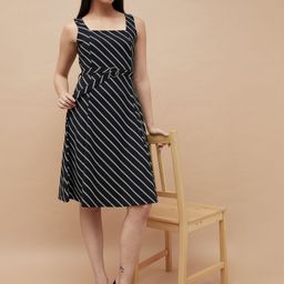 CODE by Lifestyle Women Striped Shoulder Straps Print Fit & Flare Dress-picture-40