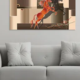 nestroots Red & Black Pride in Solitude Care Canvas Painting Wall Art-image-49