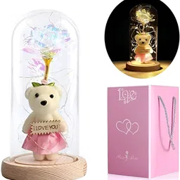 DWIZA ENTERPRISE Transparent Artificial Teddy Bear Glass Showpieces-image-67