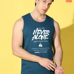 WOOSTRO Pack Of 2 Printed Combed Cotton Gym Vests VWS26(ALONE PEACOCK)(RUN ORANGE)-image-80
