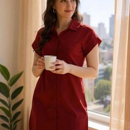 Hive91 Women Casual Shirt Dress-image-74