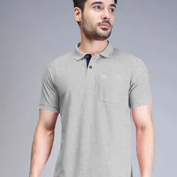 Triptee Men High Neck Extended Sleeves Pure Cotton Pockets T-shirt-picture-48