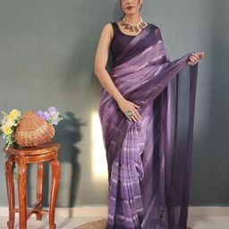 KAYOMMI Pure Chiffon Zari Ready to Wear Saree-image-20