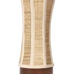 Aura Beige Textured Wooden Abstract Shaped Table Lamp-image-99
