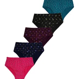 YELLOWDELIGHT 5-Pcs Girls Printed Cotton Briefs YD 76300 Ramvi (g) prnt panties 13-14y-5p-picture-58