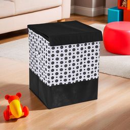 Kuber Industries Black Polka Dot Printed Reusable Multi-Utility Organisers image 1