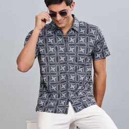 BULLMER Men Standard Opaque Printed Casual Shirt-image-30