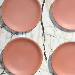 The handicraftian 4-Pcs Red Terracotta Round Wall Plates-image-36