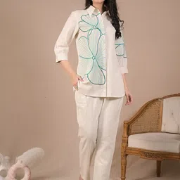 Readiprint Floral Printed Shirt Collar Neck Shirt With Trousers Co-Ords-picture-18