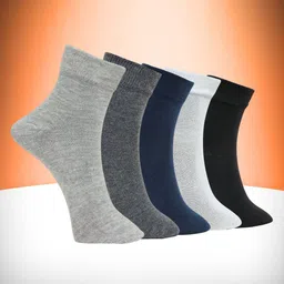MJE Pack Of 5 Everyday Lightweight Ankle-Length Socks-image-46