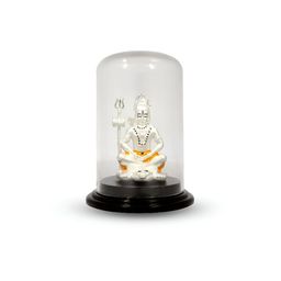BHIMA Silver-Toned 925 Sterling Silver Lord Shiva Religious Idol Showpiece-image-77