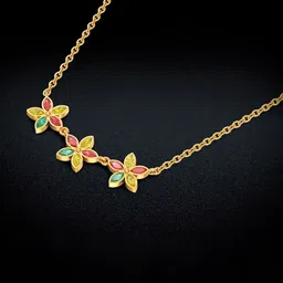 Joyalukkas Delicate Bloom Charm Gold Necklace-image-77
