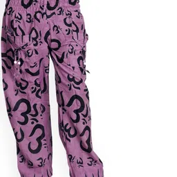 Exotic India Women Printed High-Rise Cotton Trousers-image-87