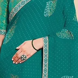 Anouk Rustic Ethnic Motifs Poly Georgette Saree image 5