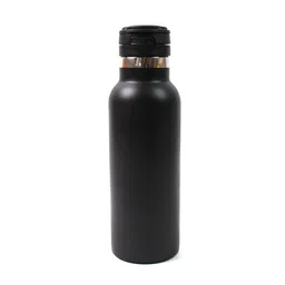 DeoDap Black & Silver-Toned Stainless Steel Water Bottle-650 ml-43